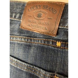 Lucky Brand 361 Vintage Straight Dark Wash Men's Denim Jeans Distressed 38/34